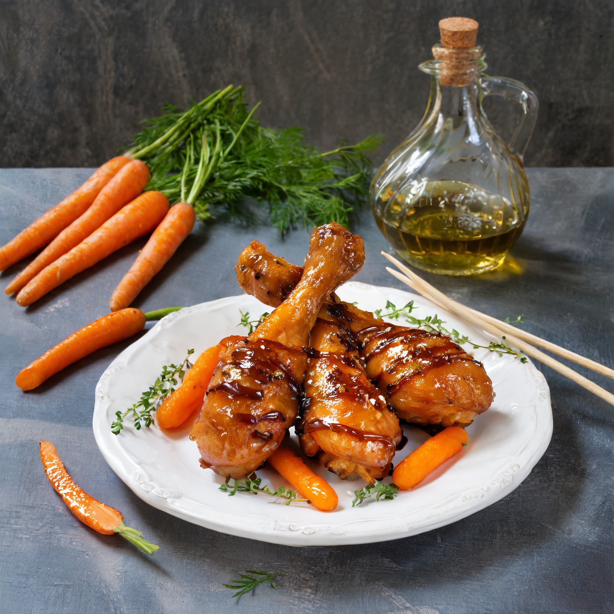 Honey-Balsamic Glazed Drumsticks